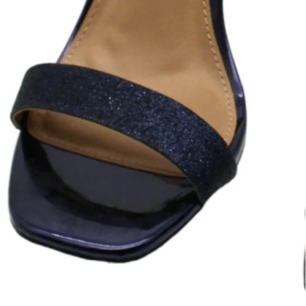 NIB [Wild Pair] Bethie Navy Ankle Strap Slip Resistant Stilettos Womens 7.5 or 9 - Picture 6 of 12